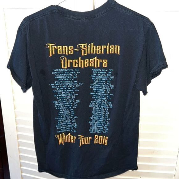 TRANS SIBERIAN ORCHESTRA TSO 2016 short SLEEVE TOUR T-SHIRT MEDIUM BLACK - Picture 3 of 4